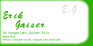 erik gaiser business card